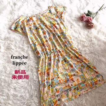 프랑슈리페 미사용 새상품 레트로 애니멀 원피스 튜닉