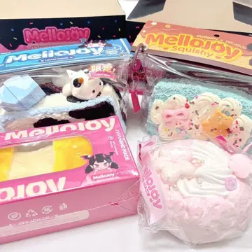 Mellojoy 스퀴즈 소 크림 파티 벚꽃 늘어난 치즈 4종 세트