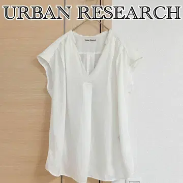 URBAN RESEARCH 어반 리서치 슬리브리스 블라우스 화이트