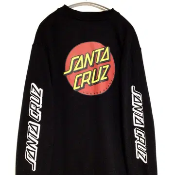 SANTA CRUZ 빅 로고 맨투맨 트레이닝복 블랙 L