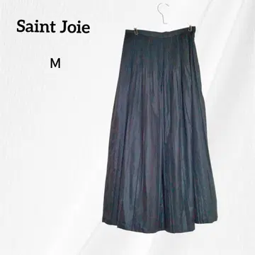 Saint Joie 상조아 블랙 플리츠 롱 스커트 M 일본제