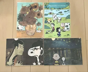 스누피 클리어 파일 묶음 판매 모네 고흐