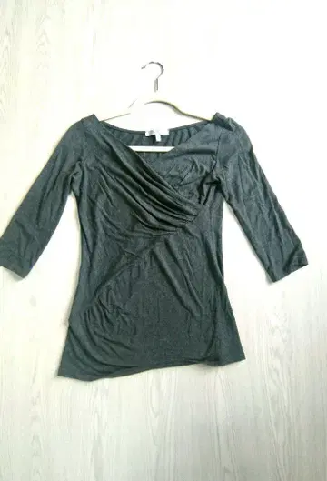 Max Mara 그레이 랩 스타일 튜닉 M