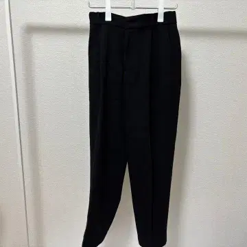 MUJILabo 24 AW 캐시미어 혼방 턱 팬츠 M 블랙
