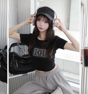 Darich 다리치 샤이니 DD 로고 컴팩트 T셔츠 블랙