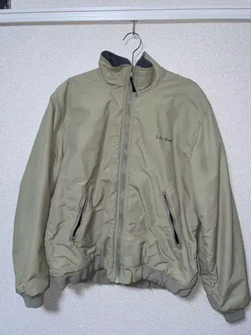 00s L.L.Bean 보아 안감 나일론 블루종 자수 L 웜업 자켓