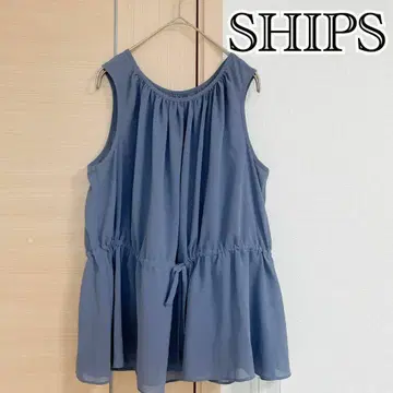 SHIPS 쉽스 슬리브리스 블라우스 블루