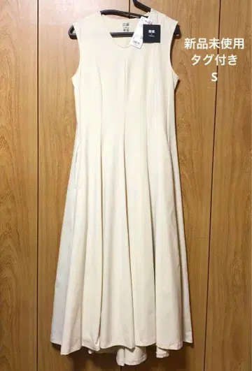 새상품 유니클로 띠어리 에어리즘 울트라 스트레치 플레어 롱 원피스 s