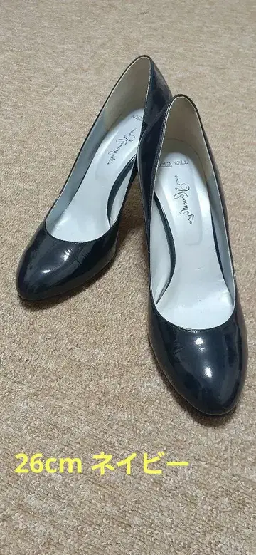 긴자 카네마츠 GINZA kanematsu 네이비 펌프스 26cm
