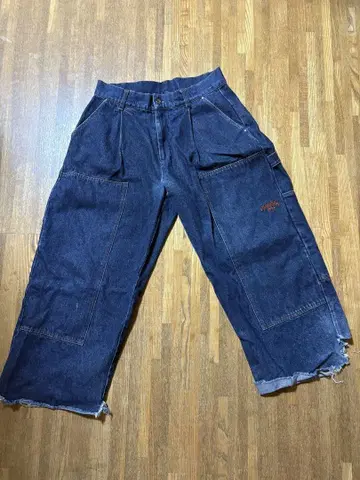 Wudge Body 다크 블루 와이드 팬츠
