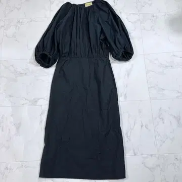 유나이티드 애로우즈 롱 셔츠 원피스 볼륨 슬리브 개더