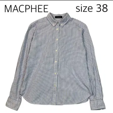 [ size 38 ] MACPHEE 스트라이프 셔츠 코튼 버튼 다운
