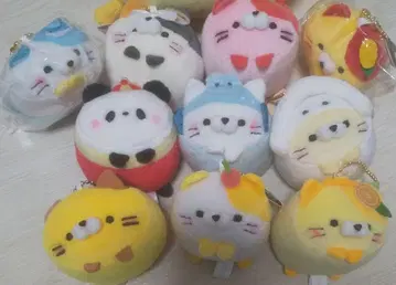 모찌후와 데굴데굴 냥코 지역 봉제 인형 마스코트 키링