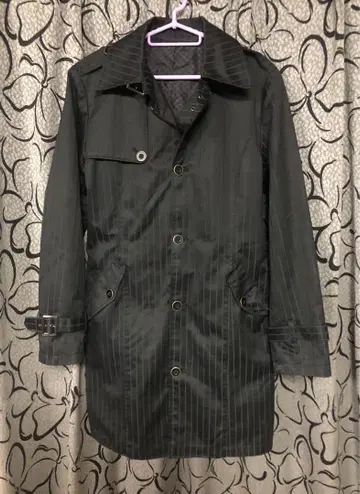 agate 싱글 트렌치코트 스트라이프