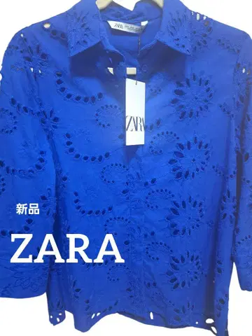ZARA [새상품] 꽃무늬 펀칭 블라우스