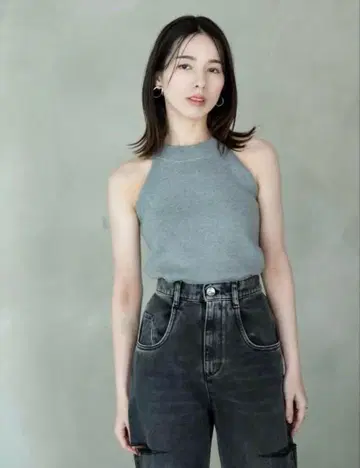 KARRY American 슬리브 탱크 그레이