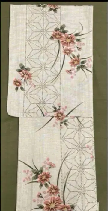 고급 면 린넨 유카타 린넨 잎 한정판 대특가