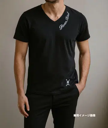Roen Black 해골 프린트 T셔츠 블랙 (L)