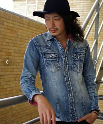 Rattle Trap 남성용 L 사이즈 데님 셔츠
