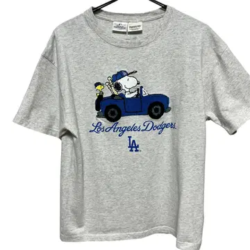 MLB 다저스 x PEANUTS 콜라보 반팔 티셔츠 L