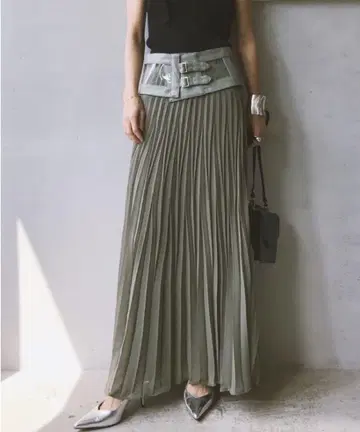 Ameri MEDI PVC BELT SET SKIRT 스커트만