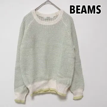 빔즈 BEAMS 니트 그린 스웨터 긴팔