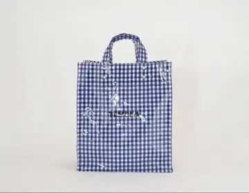 TEMBEA 템베아 페이퍼 토트백 깅엄 체크 블루 M