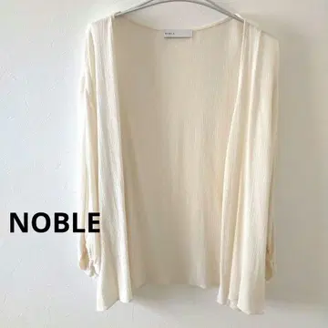NOBLE 일본제 주름 가공 베이지 가디건