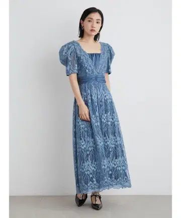 릴리 브라운 결혼식 드레스 원피스 블루
