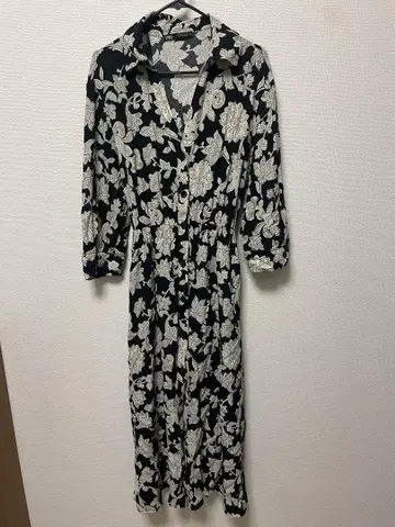 자라 플라워 프린트 롱 원피스