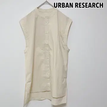 URBAN RESEARCH 어반 리서치 슬리브리스 블라우스 화이트