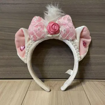 [레어] 디즈니 멋쟁이 캣 마리 머리띠 레이스