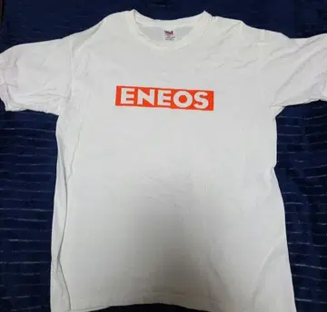 구제 의류, ENEOS 티셔츠 L 사이즈, M 사이즈 화이트