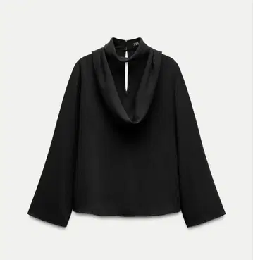 ZARA 자라 블랙 브라우저 긴팔 셔츠 M 사이즈