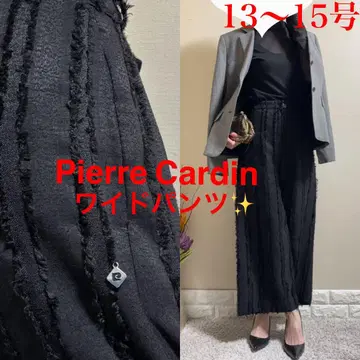 빅 사이즈! 새상품급! 피에르 가르뎅 자카드 와이드 팬츠 블랙 13 XL