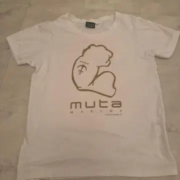 muta MARINE 로고 티셔츠 화이트