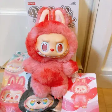 LABUBU Big into Energy LOVE 라부부 빨간색 핑크