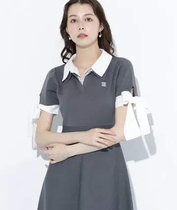 JILL by JILL STUART 더블 카라 니트 원피스