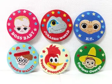 POKEUNI (포케유니) 랜덤 자수 캔뱃지 6개 컴플리트 세트