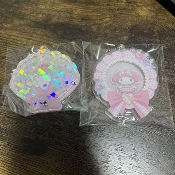 산리오 캐릭터즈 커스텀 아크릴 참 마이멜로디 2개 세트