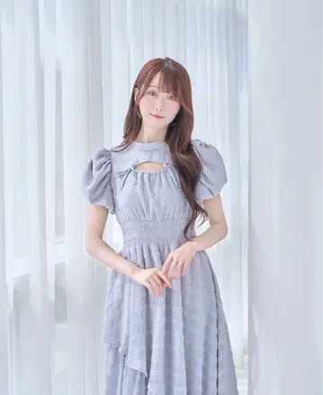 rosemuse Jacquard check dress gray
