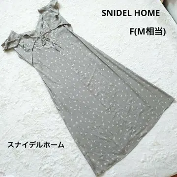 SNIDEL HOME 그레이 하트 무늬 프릴 소매 원피스 F(M 상당)