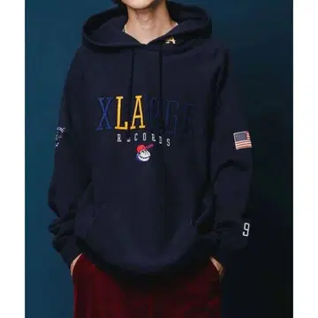 XLARGE 네이비 후드티