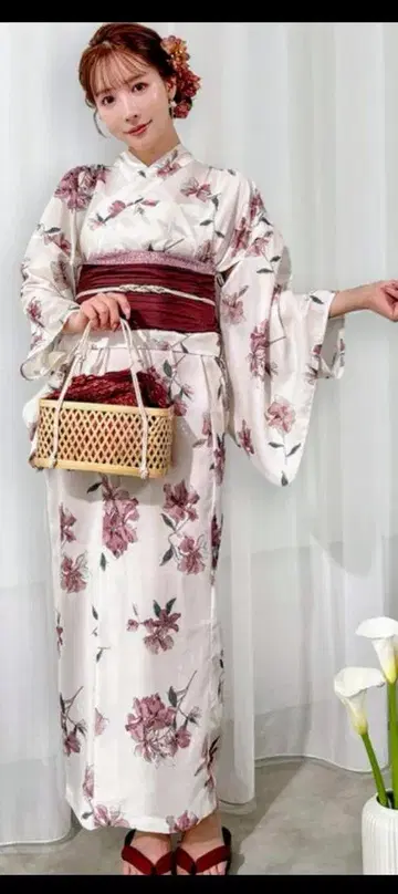 GRL 그레일 2way 꽃무늬 세퍼레이트 유카타