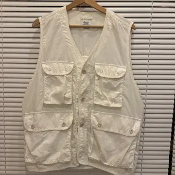 [미품] 별주 나일론 퍼티그 베스트 화이트 army TWILL