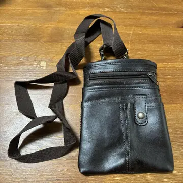 합성 피혁 숄더백 미니 백 파우치 브라운