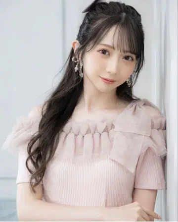 evelyn 에블린 튤 프릴 오프숄더 핑크
