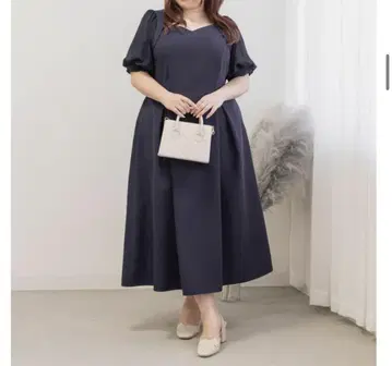 CLETTE 네이비 퍼프 슬리브 원피스 LL 사이즈