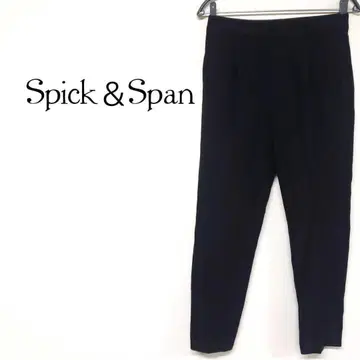 Spick & Span 기모 원단 자수 로고 슬림 테이퍼드 팬츠