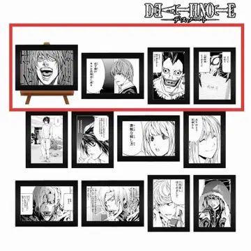 DEATH NOTE 데스노트 야가미 라이토 류크 코마 미니 아트 프레임
